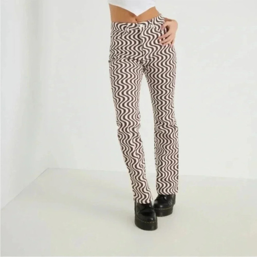 New with tags! Garage Retro 70s Wavy Print Bootcut Pants Size 3